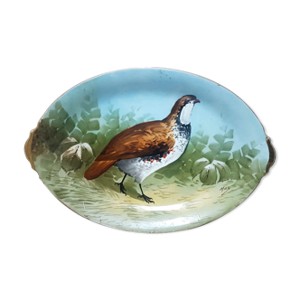 Dish decor partridge