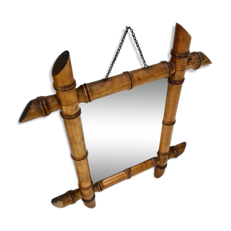Old mirror cherry imitation bamboo  34x40cm