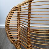 Children's lemon rattan chair