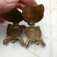 Pair of brass and enameled turtle jewelry box