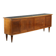 Vintage buffet in walnut veneer and burl, 1950s design.