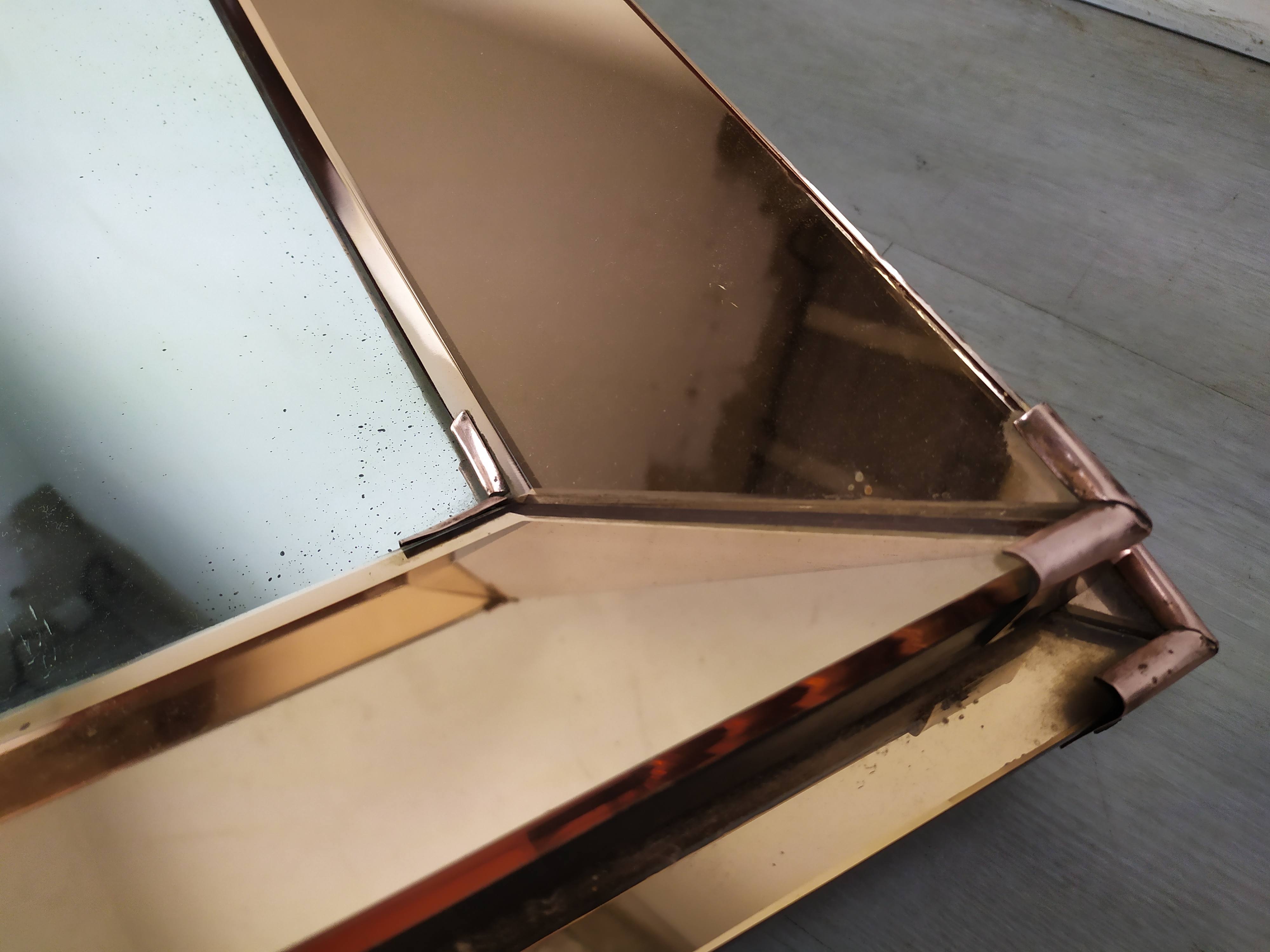 Pink art deco mirror