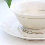 Set of 4 tea cups, porcelain Old Royal Factory of Limoges, Vintage