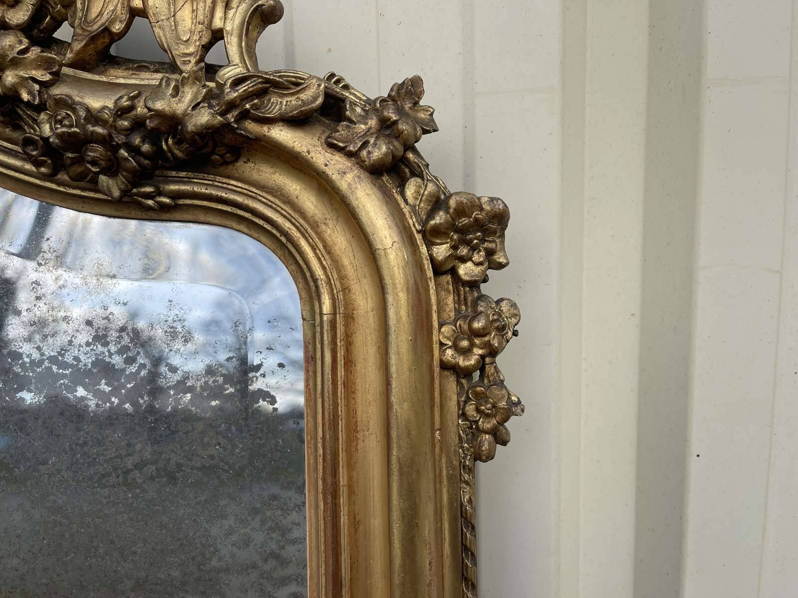 Louis XV mirror, early 19th century, restored.