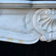 Louis XV style fireplace in Carrara marble, around 1900.