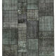 Hand-knotted oriental vintage 172 cm x 240 cm black patchwork carpet