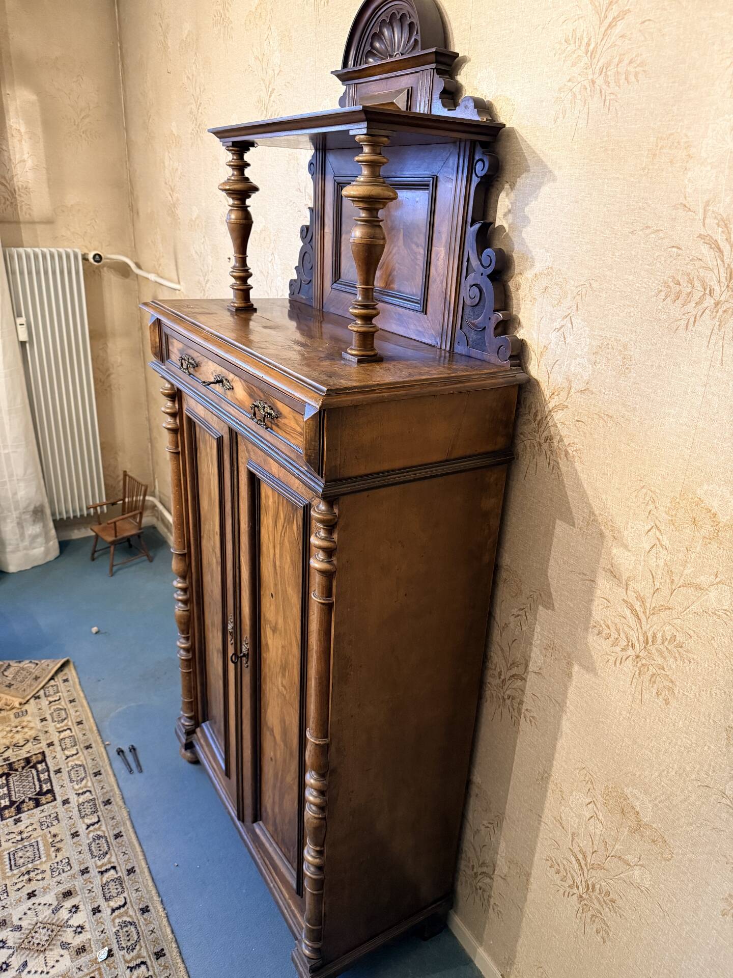 Antique walnut wardrobe Napoleon III – 19th century