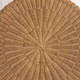 Vintage rattan and wicker coffee table