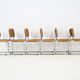 Set of 6 B32 style dining chairs by Marcel Breuer.