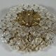 1960s/70s Ceiling Lamp Ernst Palme made of brass and glass, Germany