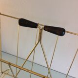 Vintage golden metal magazine door and wrist wood