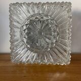 Plafonnier en verre taillé, années 50