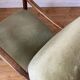 Fauteuil vintage en velours vert