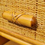 Vintage rattan bedside
