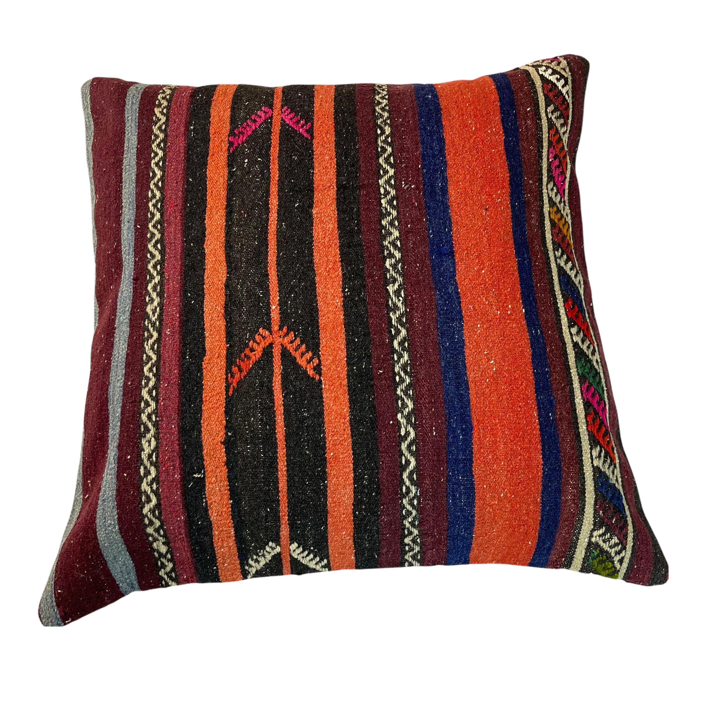 Vintage Turkish KIlim Cushion Cover, 60x60 cm