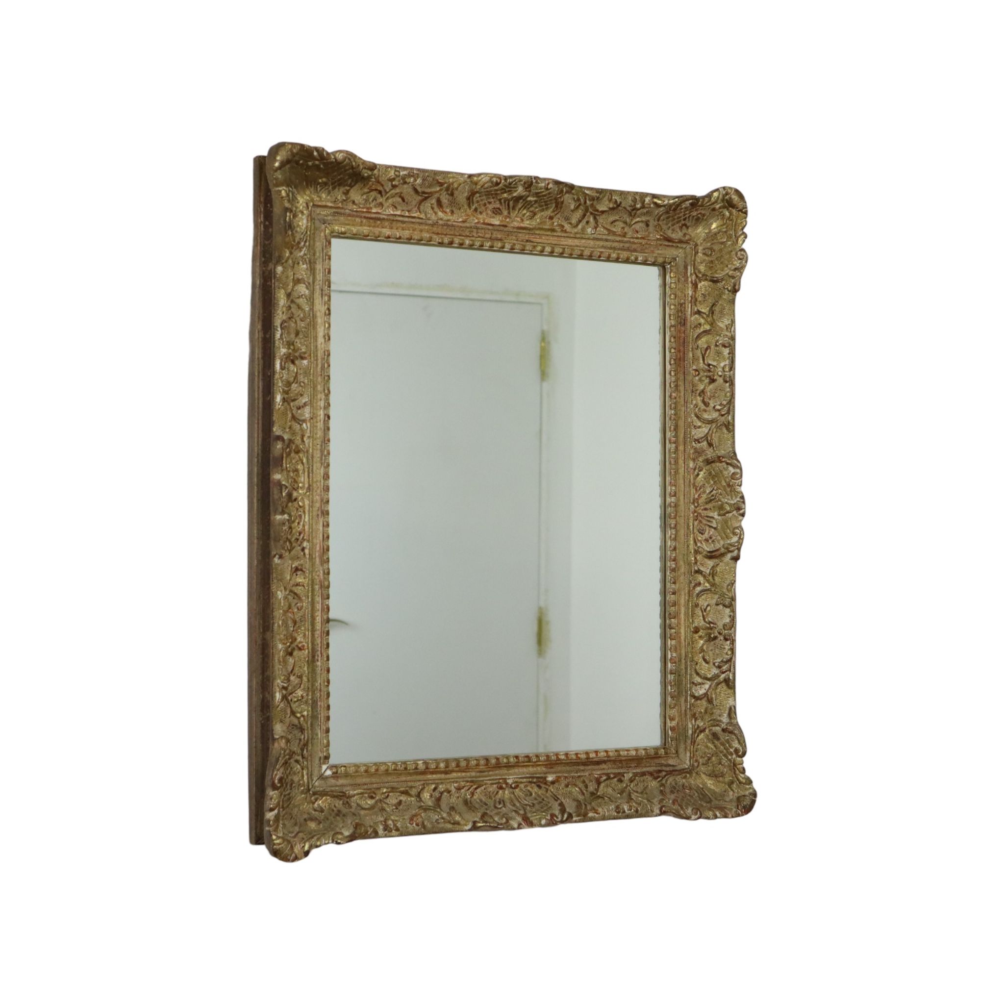 Mirror in antique gold frame classic baroque style pine gold leaf 57x46cm