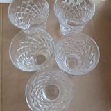 5 crystal liqueur glasses signed St.Louis