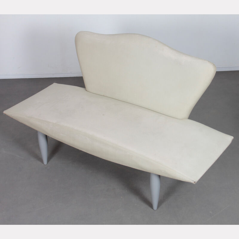 Leatherette bench from the 1980s