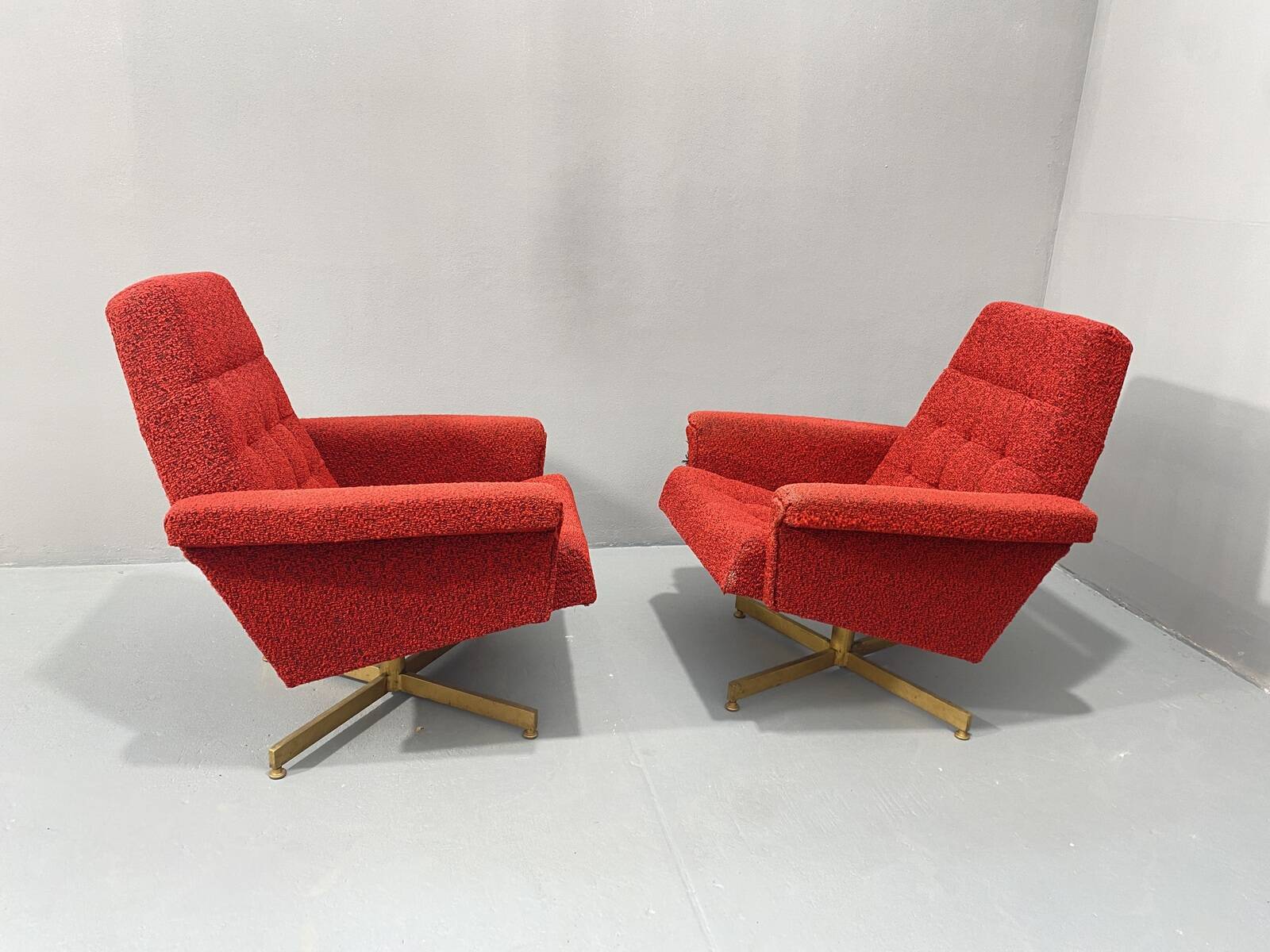 Pair of Vintage Swivel Armchairs from Up Zavody, 1970s