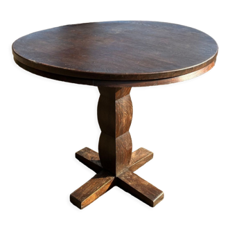 Oak pedestal table 1950