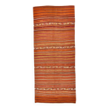 158x390Cm Peach & Red Handmade Kilim Rug