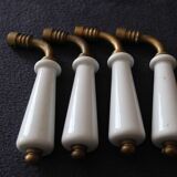 Set of two porcelain door handles