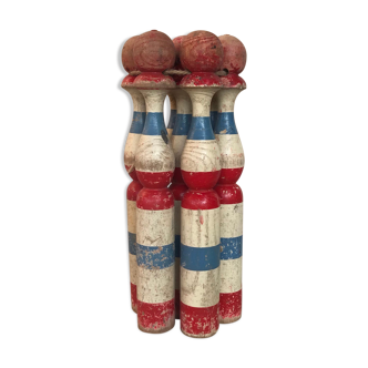 Old wooden bowling game