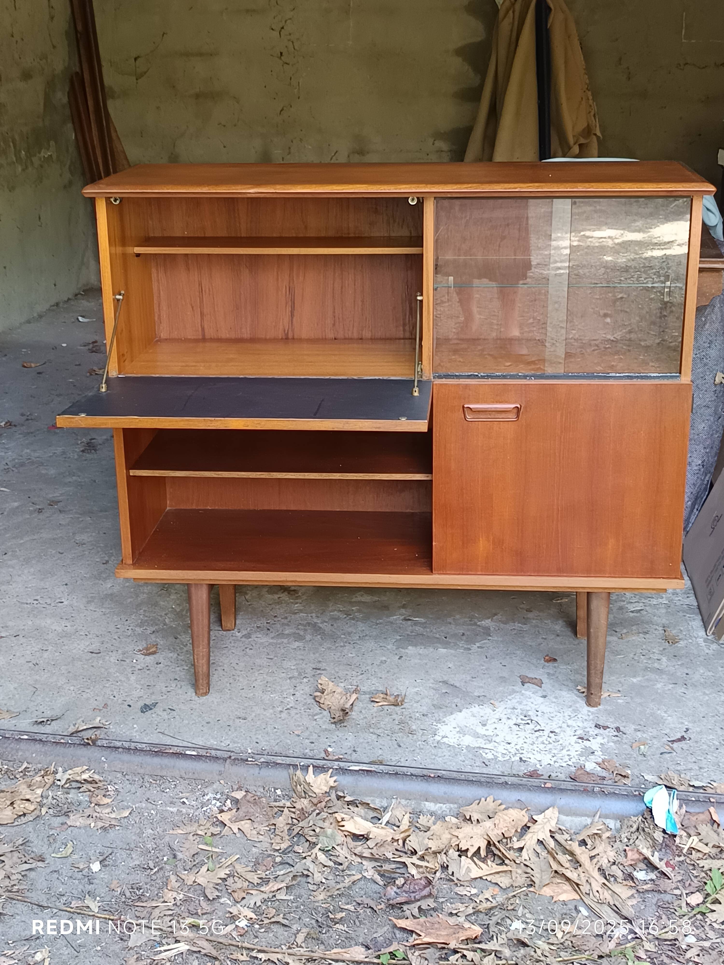 1960s Scandinavian display cabinet