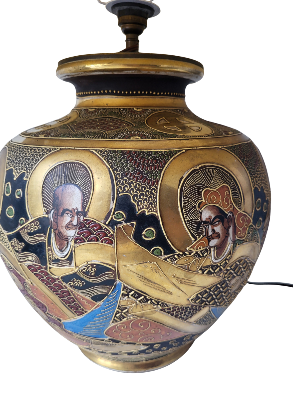 Handmade Asian style lamp in ceramic