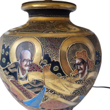 Handmade Asian style lamp in ceramic