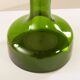 Holmegaard XL deep green lamp with Le Klint shade, 1960s