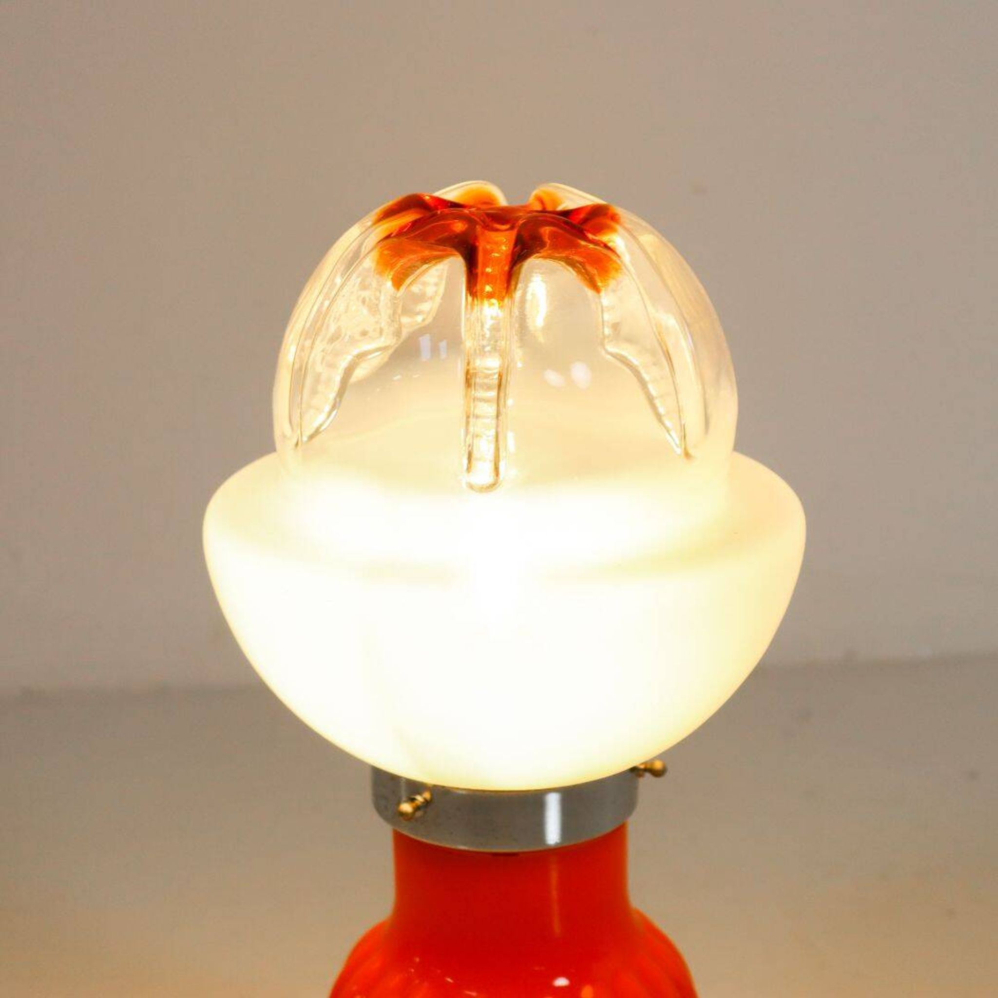 Space Age Italian Glass Table Lamp