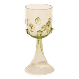Pair of green wine goblets - dots