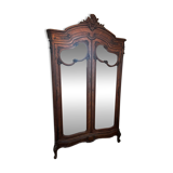 Carved walnut wardrobe – late 19th century Louis XV style