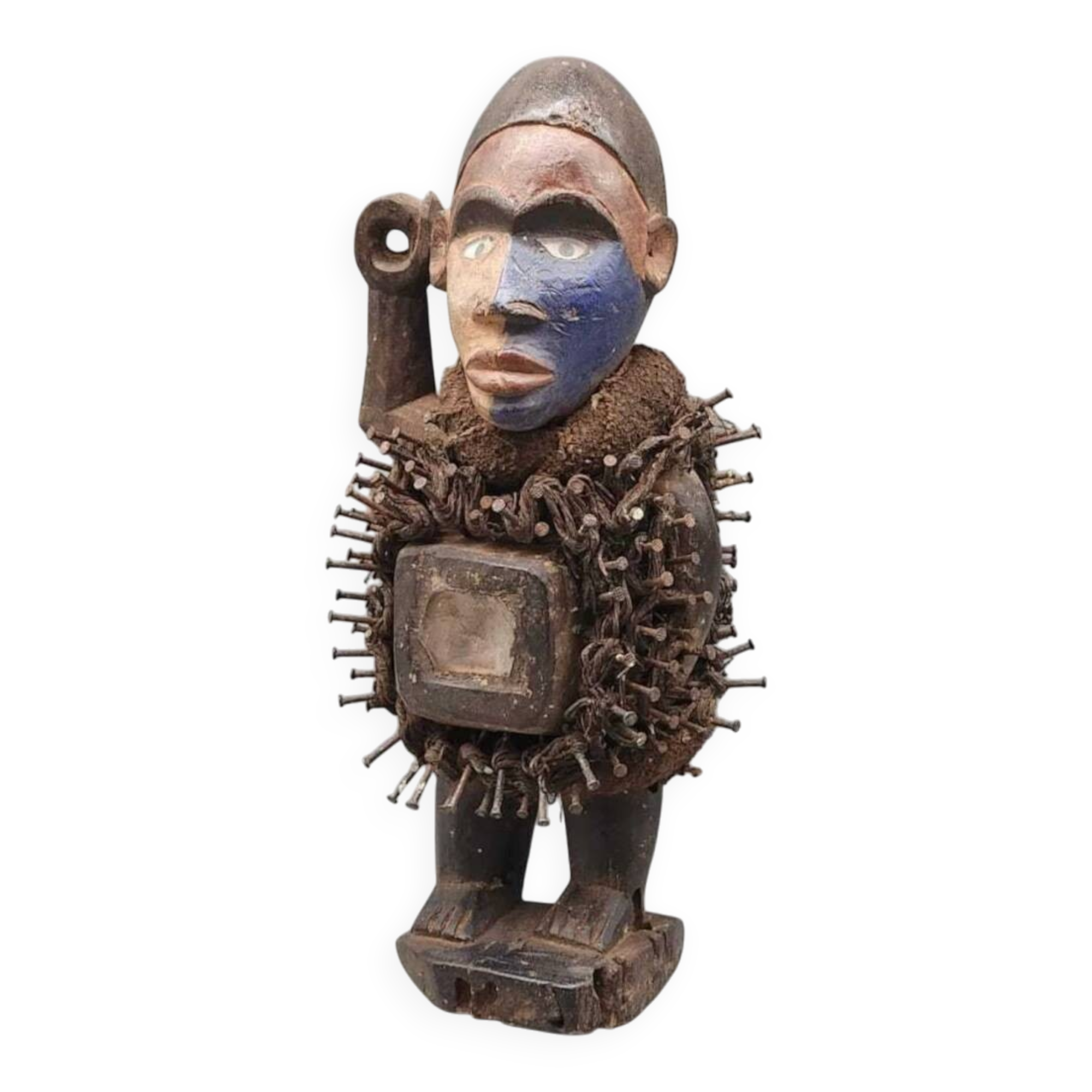 Nkondi Fetish Statue with Nails – Kongo Vili – Africa 20th Century