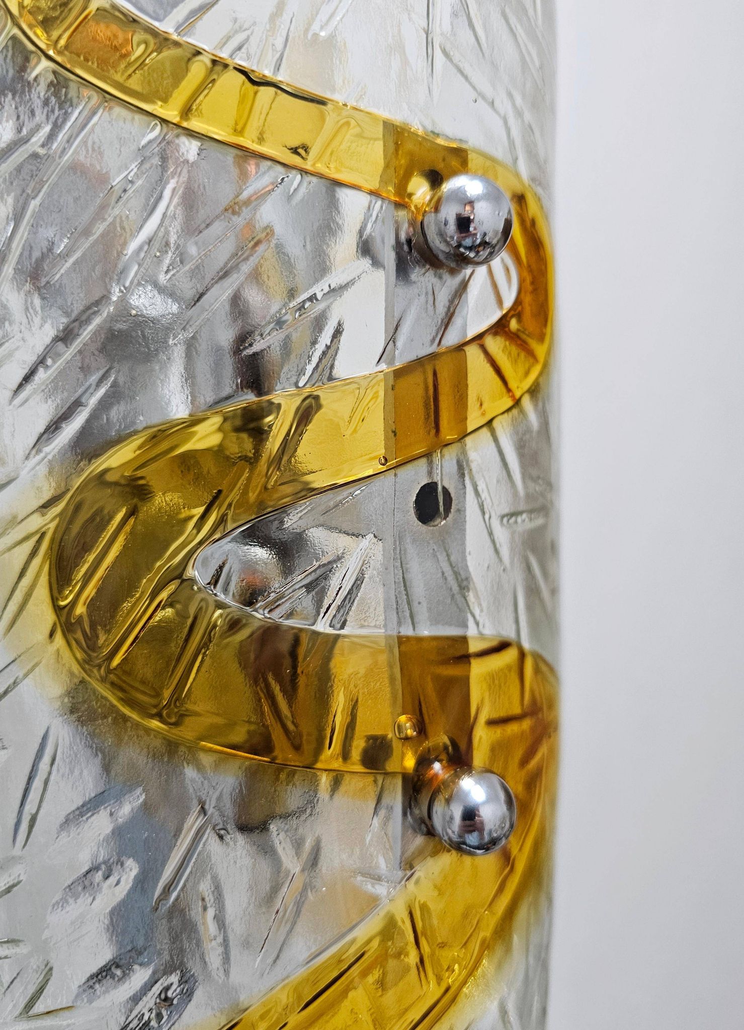 Mazzega floor lamp by Toni Zuccheri in Murano glass 1970s