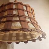 Scandinavian teak pendant light, made in the GDR, 1960s