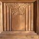 Art Deco sideboard in walnut • Black marble • Sculpted decorations