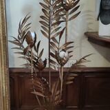 Design floor lamp golden leaves