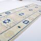 Beige And Blue Oushak Runner Rug sku 3324