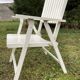 6 fauteuils de jardin bois vintage pliant