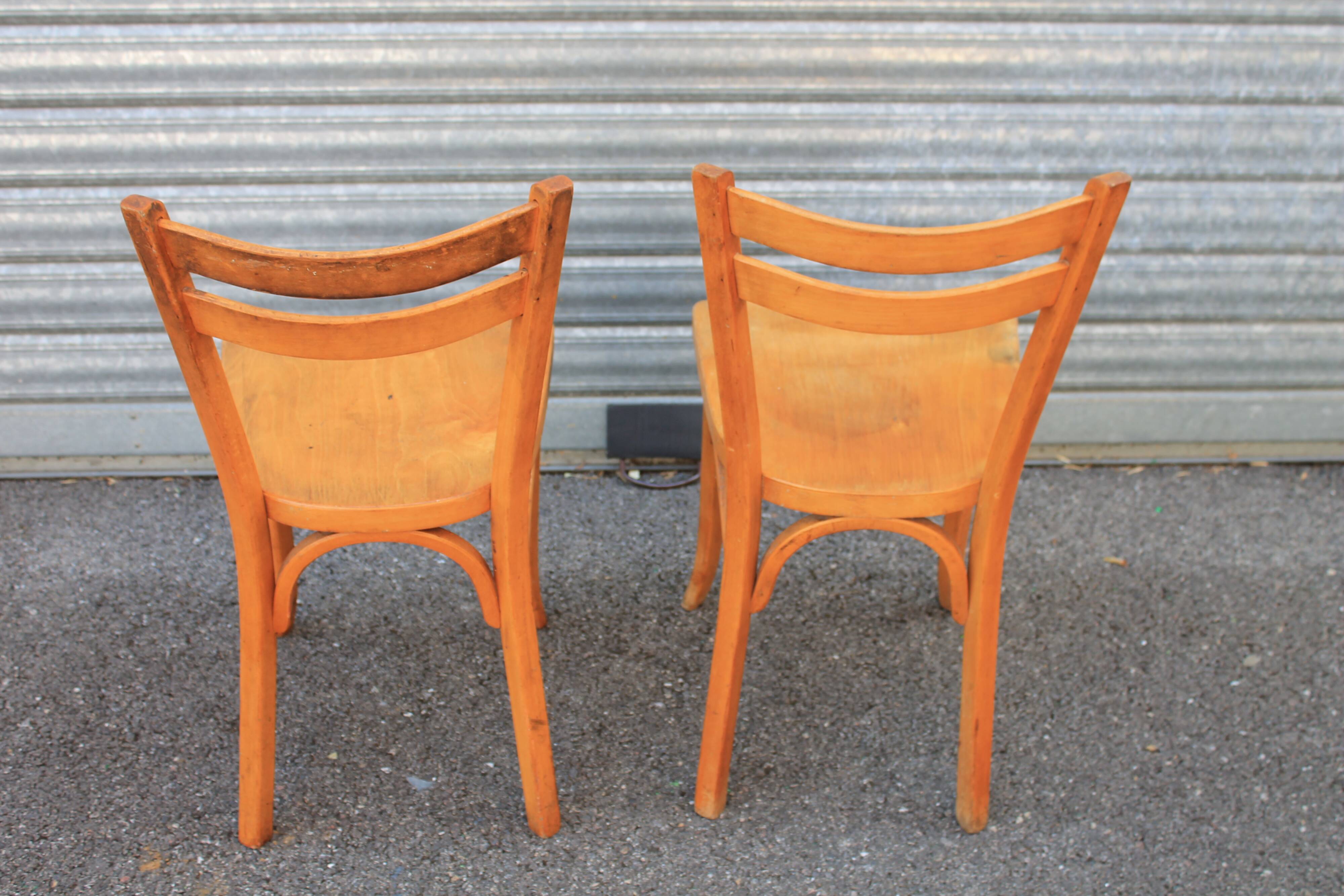 Pair of baumann bistro chairs No.56
