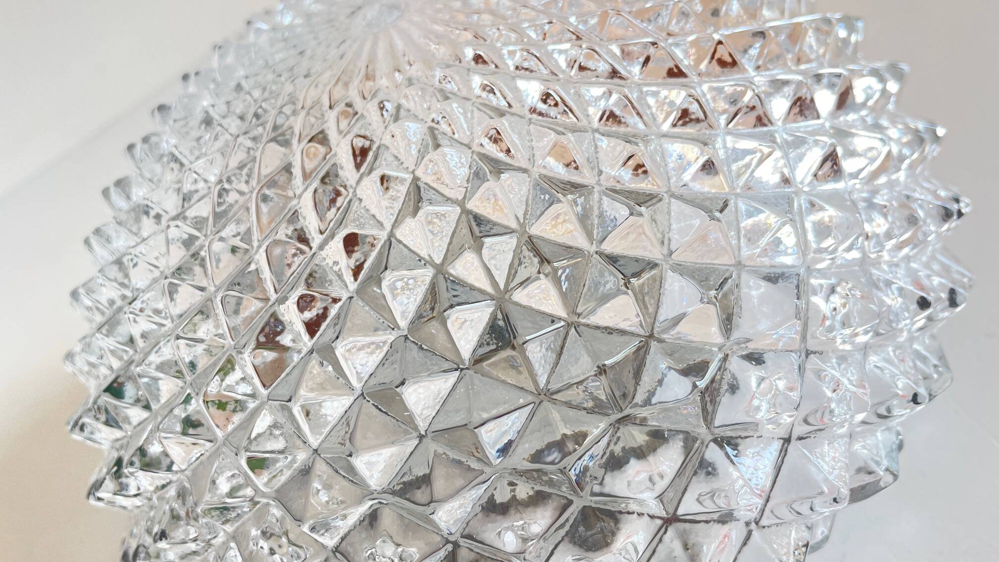 APPLIQUE Semi-Crystal Ceiling Light 1950s