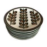 Set of 11 plates Rambouillet Boch 1960