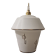 White opaline pendant lamp with gold décor