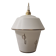 White opaline pendant lamp with gold décor