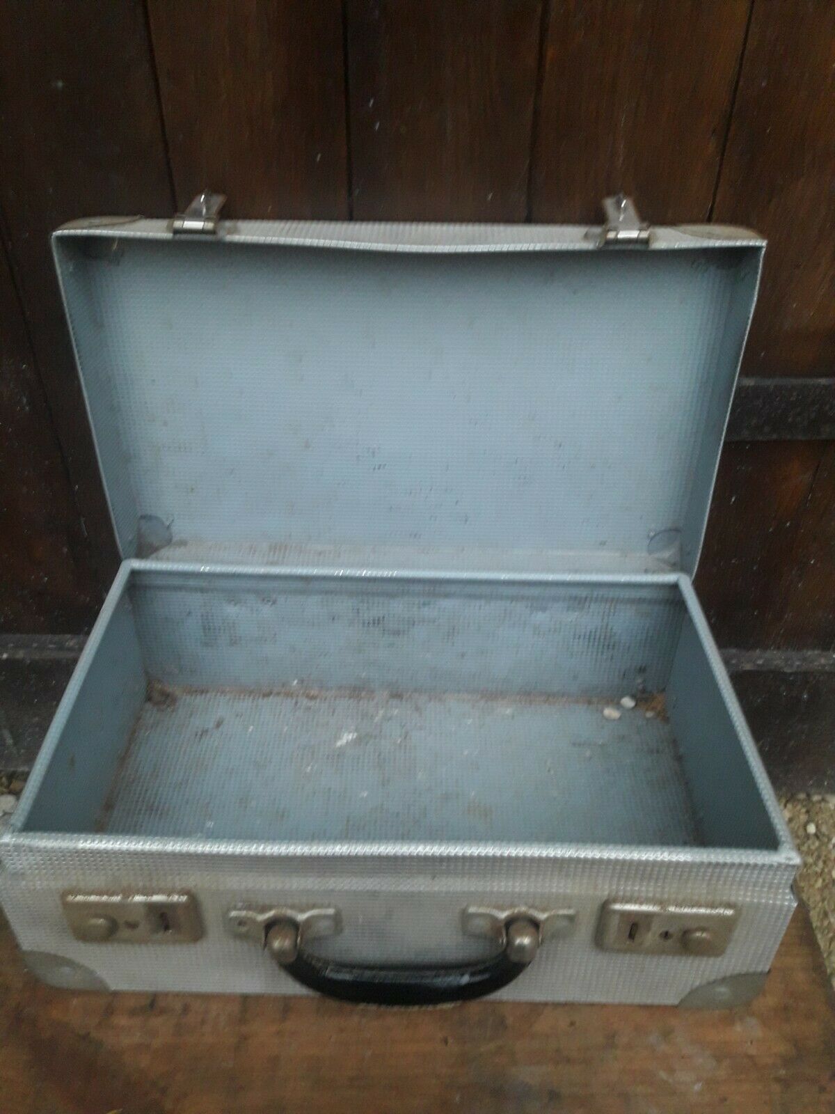Aluminium suitcase 1950 indus loft deco vintage
