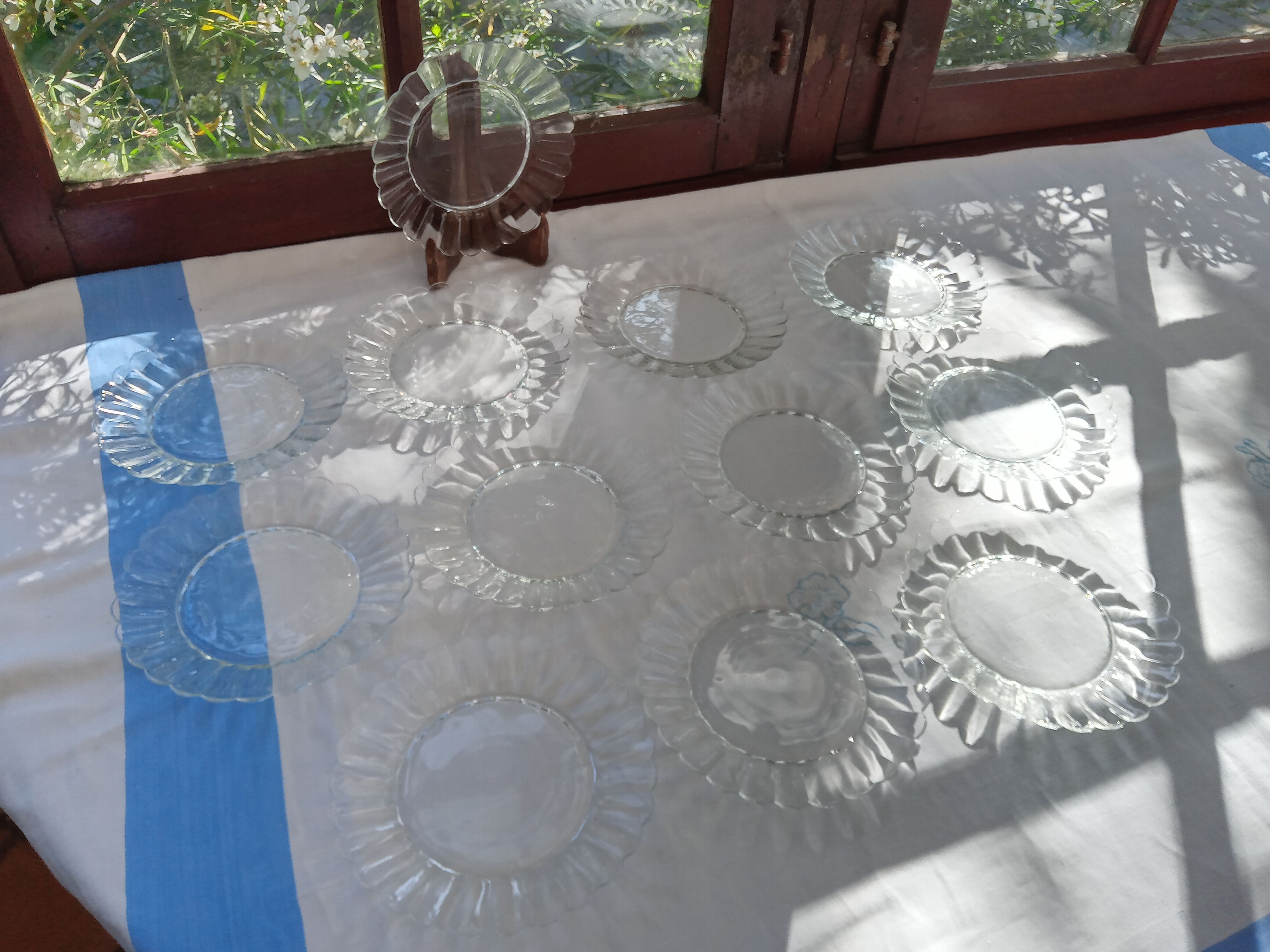 12 assiettes à dessert marguerite Duralex / Lesieur