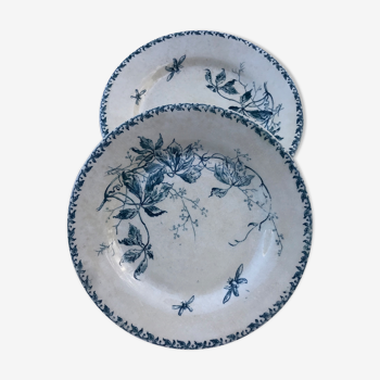 Assiettes en porcelaine opaque de Gien