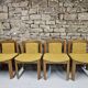 4 chaises en tissu et bois, 1970